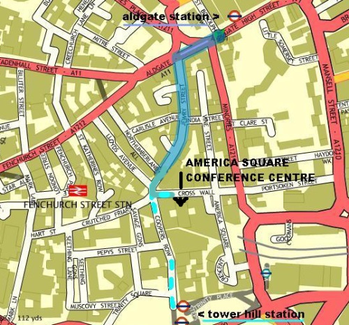 america square map - walking from  aldgate station 4